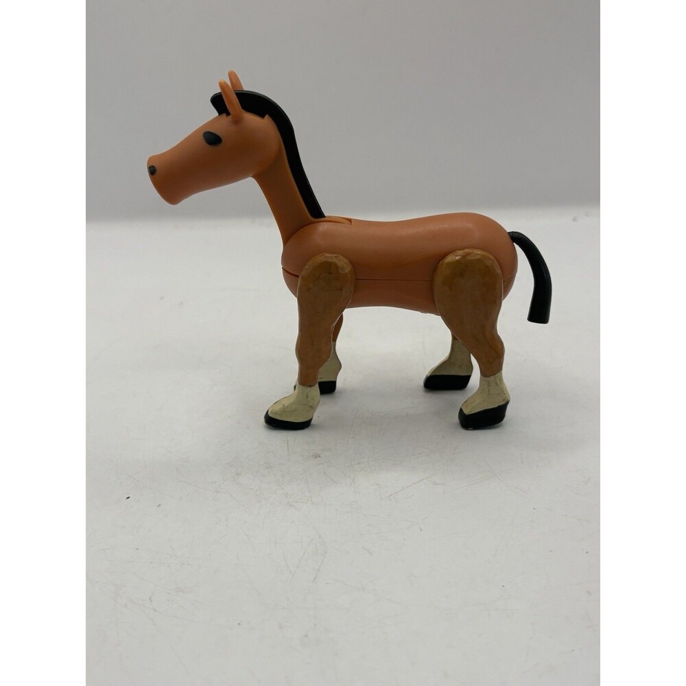 Vtg 1970s Fisher Price Little People #993 PLAY FAMILY CASTLE farm BROWN HORSE